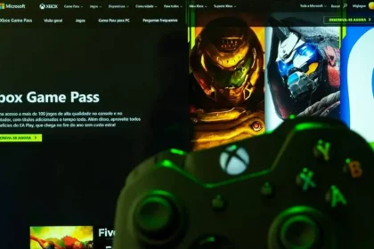 Controle Do Console E Xbox Game Pass Aberto Na Tv - Imagem: Miguel Lagoa/Shutterstock