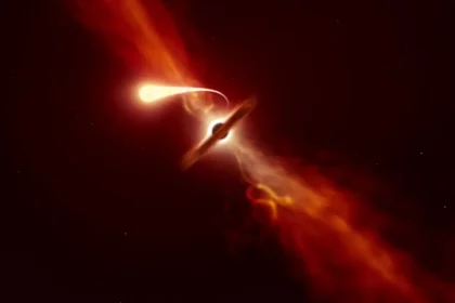 Um Pequeno Buraco Negro A 26 Mil Anos-Luz Da Terra Está Devorando Sua Estrela Companheira E Liberando Matéria A 32 Milhões De Km/H. (Imagem: Observatório Europeu Do Sul (Eso))