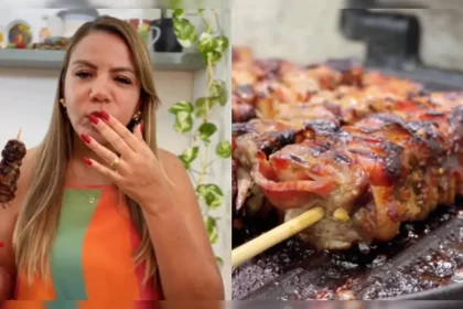 Aprenda Fazer O Espetinho De Carne Foleado No Bacon Da Mani Reggo. ​