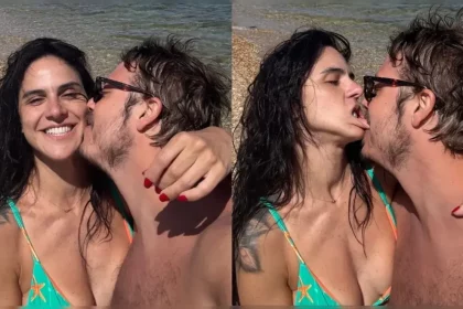 Casal Surgoi Aproveitando As Férias Em Viagem Na Grécia.