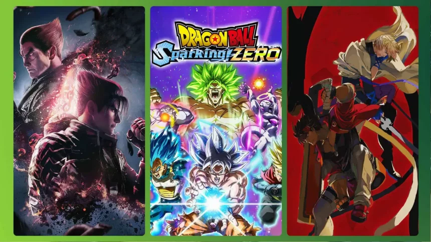 Crédito: Tekken 8 (Bandai Namco), Dragon Ball (Bandai Namco) E Guilty Gear Strive (Bandai Namco E Sega)