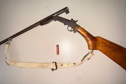 Arma Apreendida Em Casa De Suspeito / Foto: Reprodução / Gazeta 5