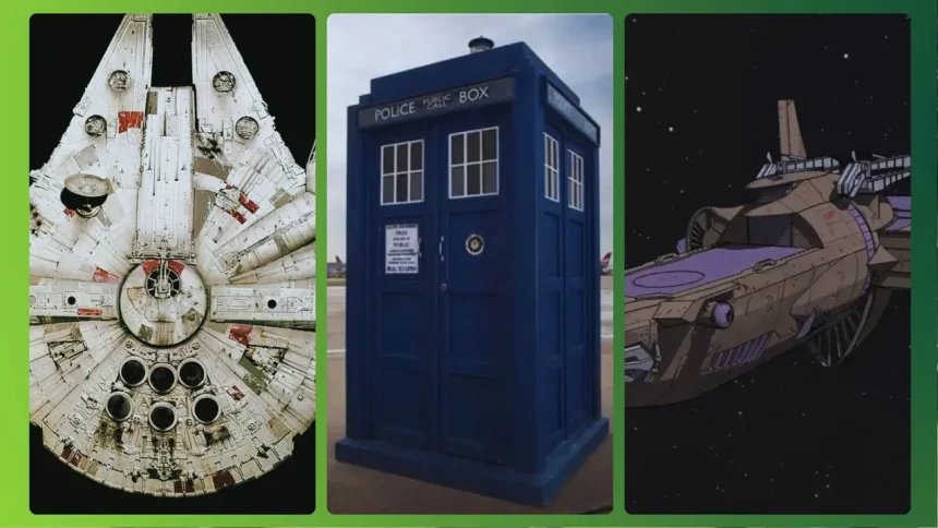 Crédito: Millennium Falcon (Lucasfilm), Tardis (Bbc) E Bebop (Sunrise)