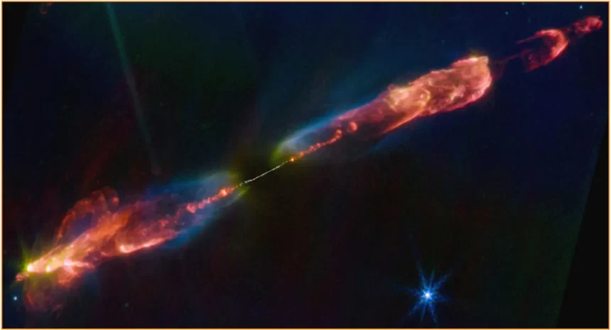 Jatos Duplos Lançados De Uma Estrela Recém-Nascida. Novo Estudo Revela Pistas Desse Misterioso Fenômeno. (Imagem: Lee Et Al. 2025)