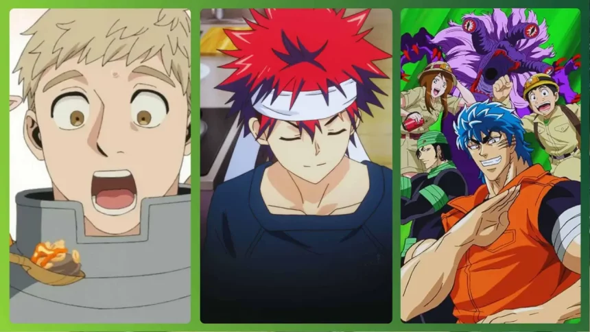 Animes De Culinária E Gastronomia: Dungeon Meshi, Food Wars E Toriko (Divulgação/Reprodução)