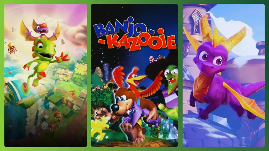 Games Collectathon: Yooka-Replaylee, Banjo-Kazooie E Spyro (Divulgação)