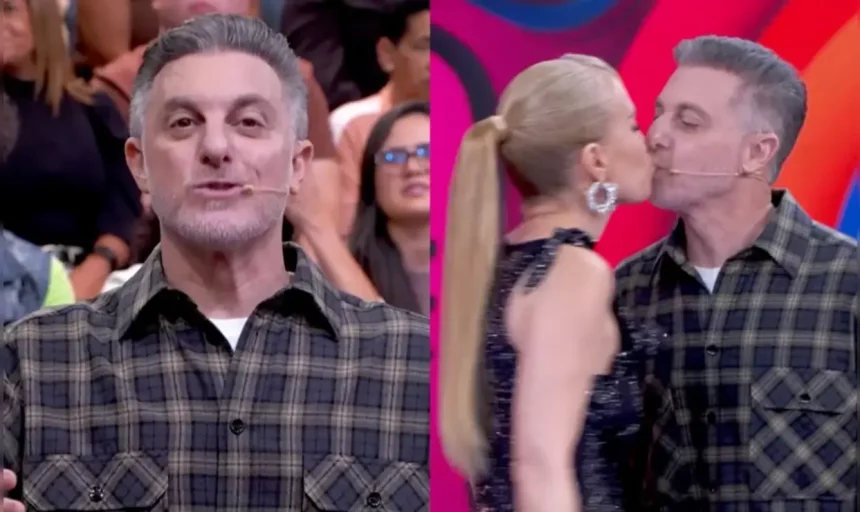 Luciano Huck Quebra Protocolo E Se Declara Para Angélica No 'Domingão'. Fotos: Reprodução / Globo