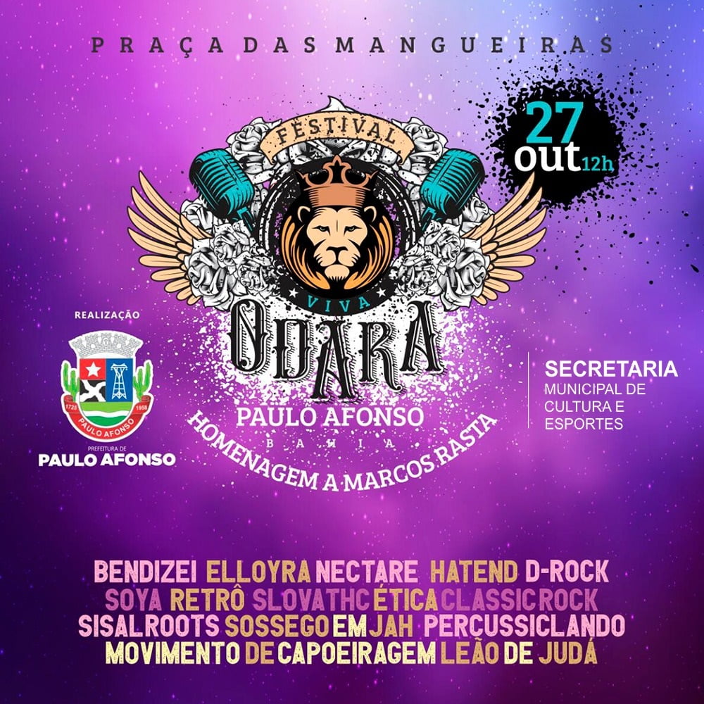 Paulo Afonso: Festival Viva Odara Que Contempla Bandas Alternativas Vai Ser Realizado Neste Domingo (27)